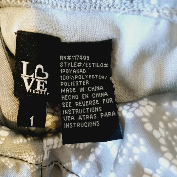 💚5/$25 Love Tease Silver Gray & White Ruffled Flirty Mini Dress SMALL - Picture 4 of 4